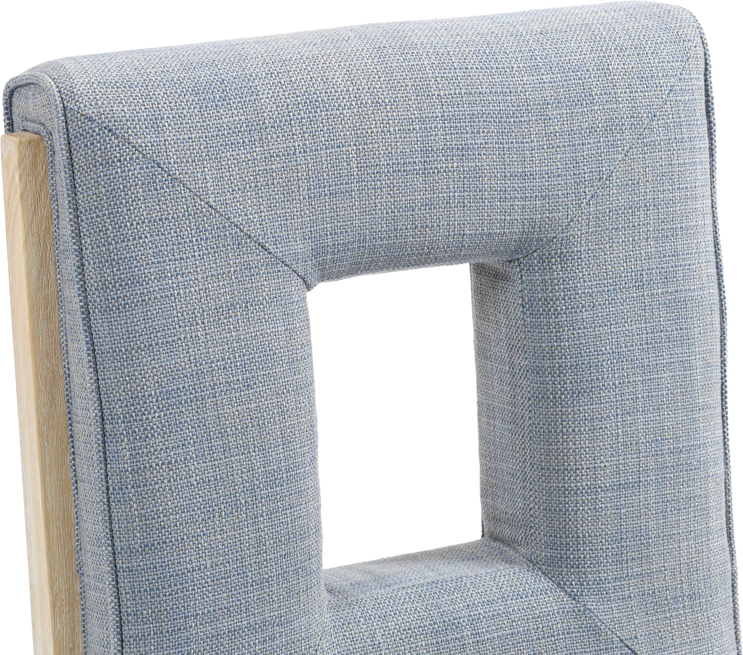 madrid light blue linen textured fabric dining side chair