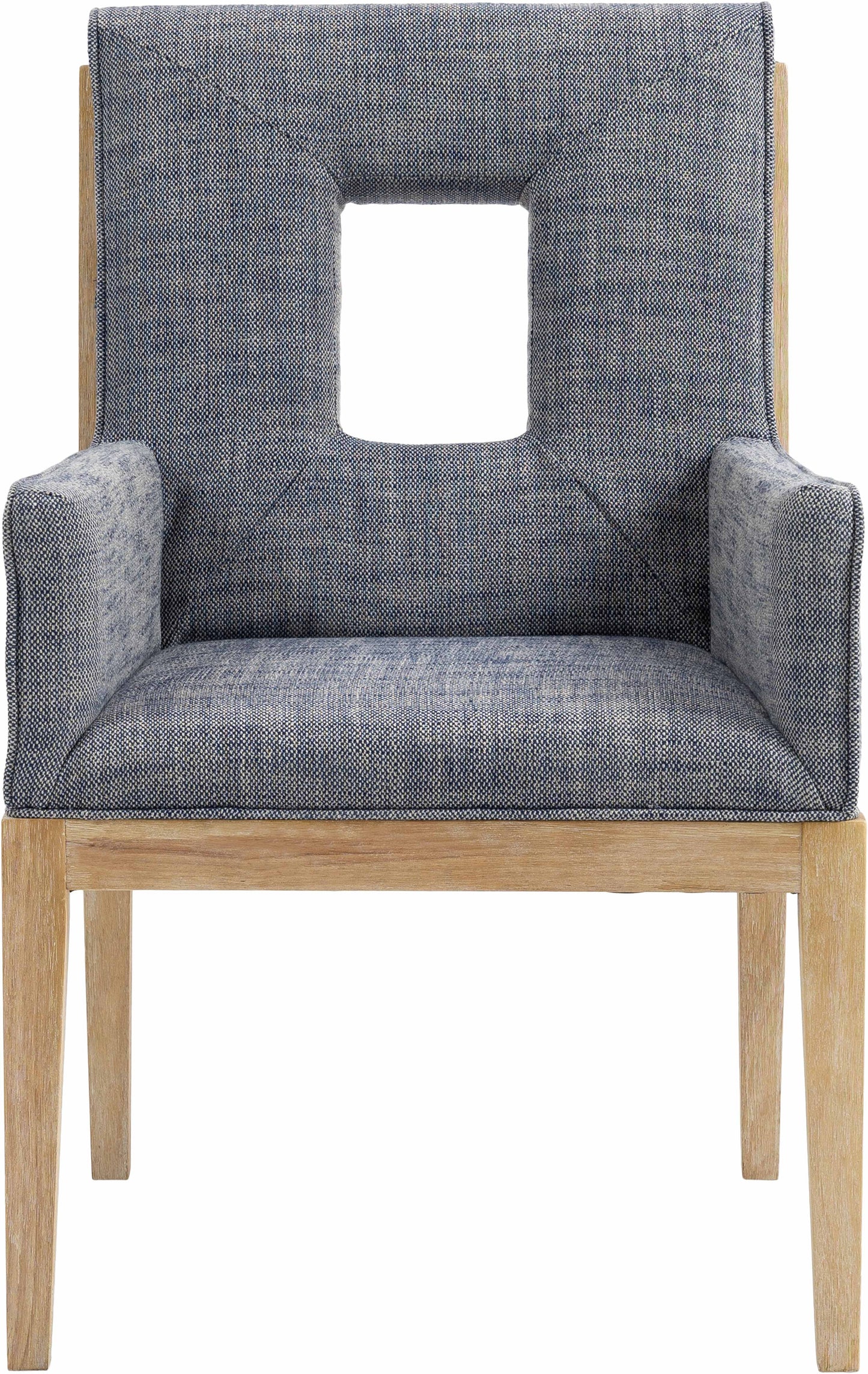 madrid navy linen textured fabric dining arm chair