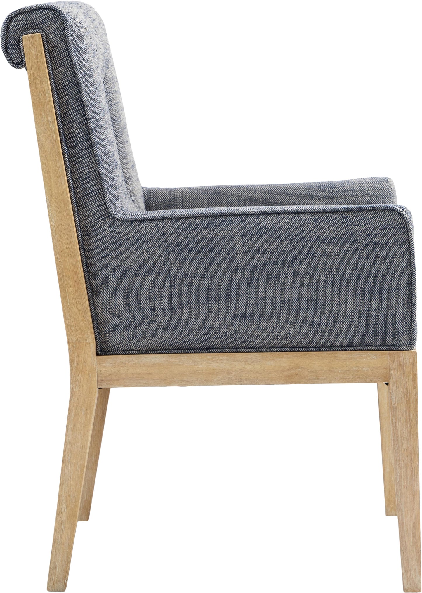 madrid navy linen textured fabric dining arm chair