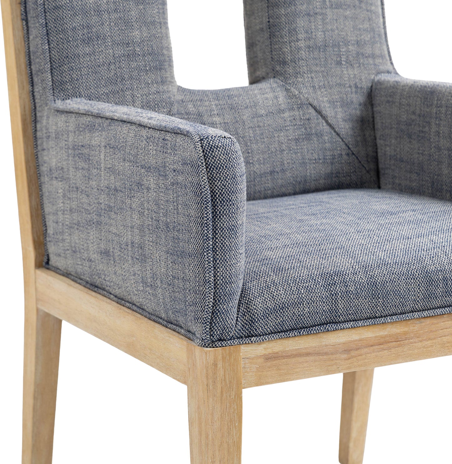 madrid navy linen textured fabric dining arm chair