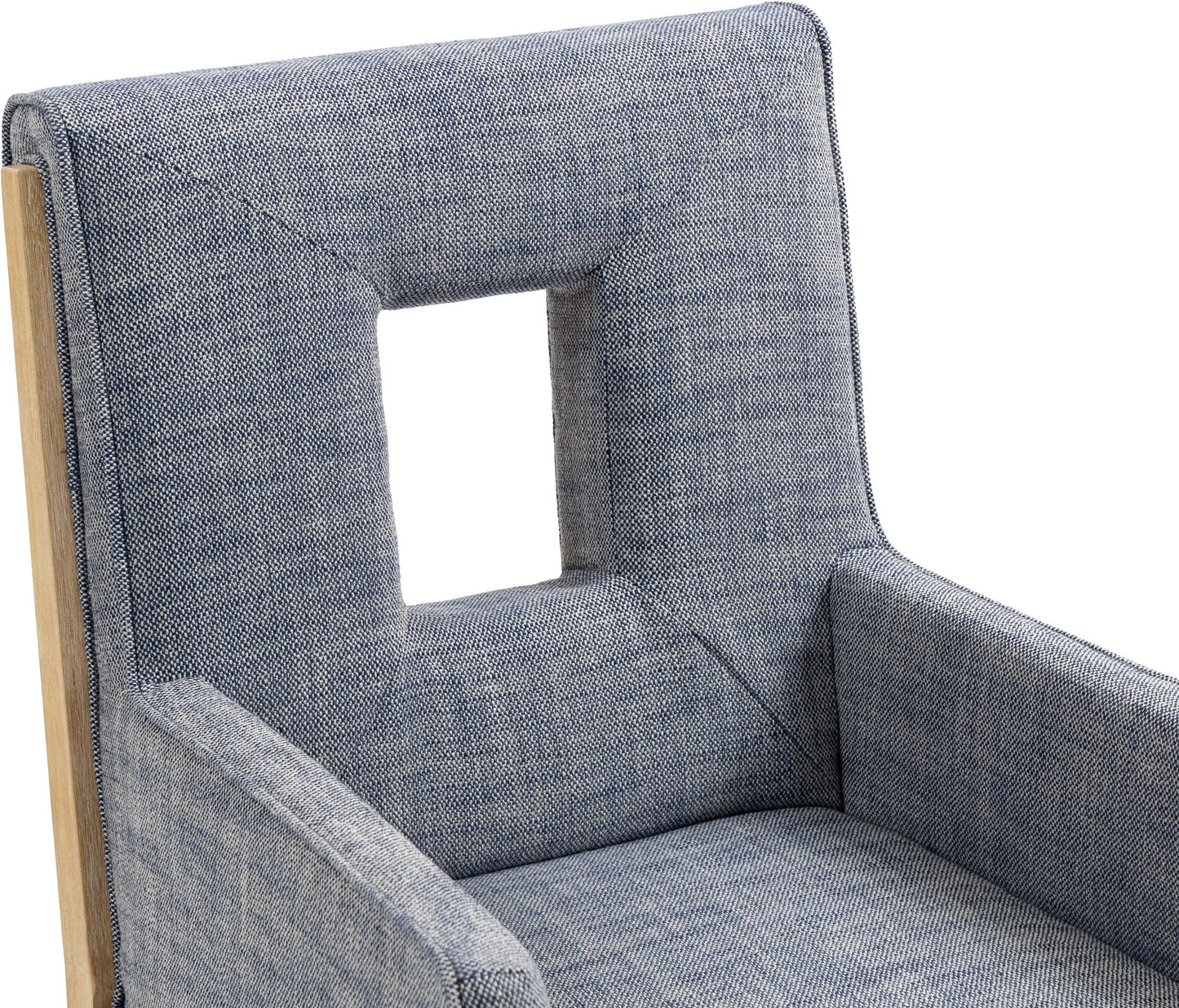 madrid navy linen textured fabric dining arm chair