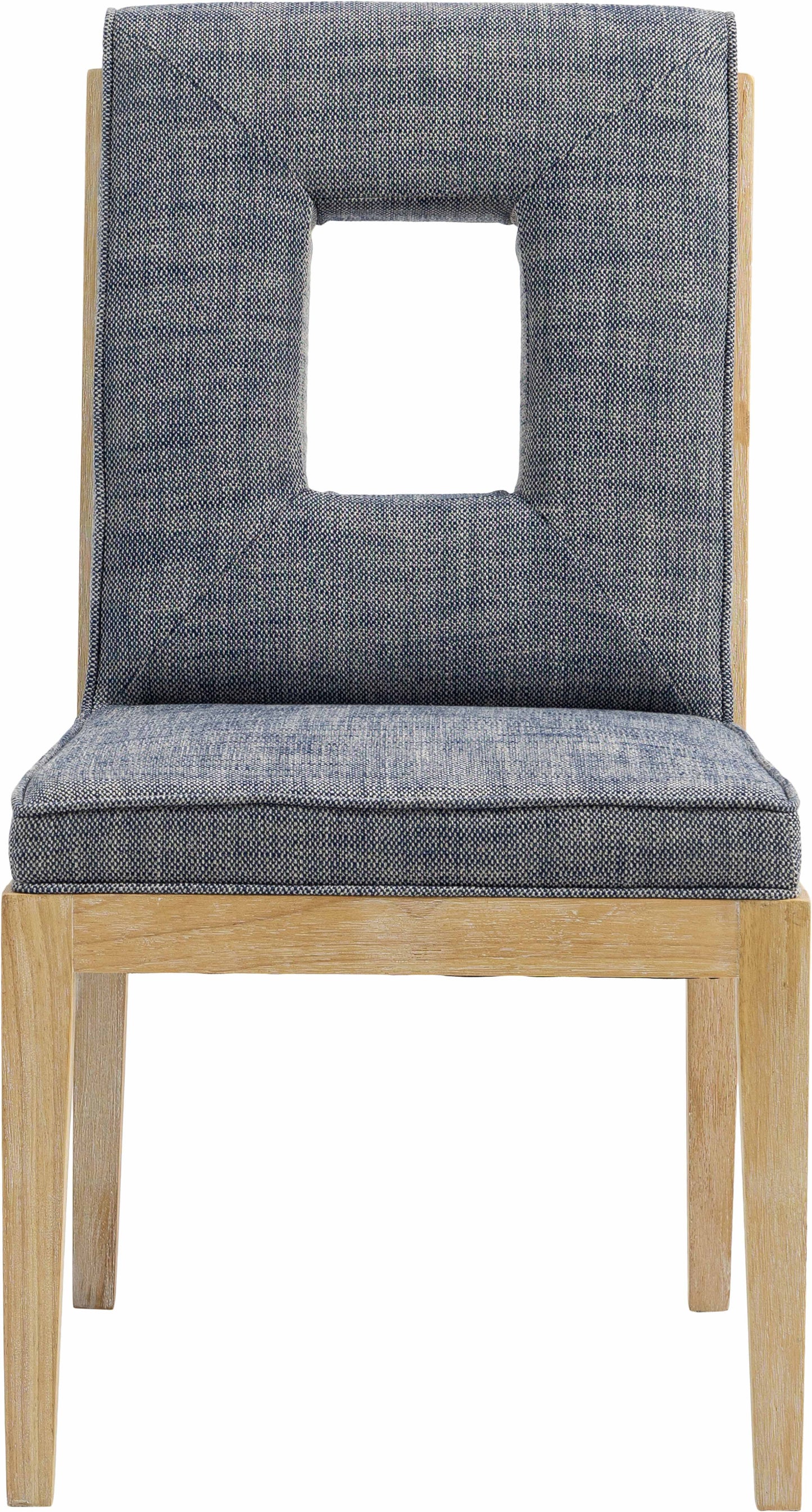 madrid navy linen textured fabric dining side chair