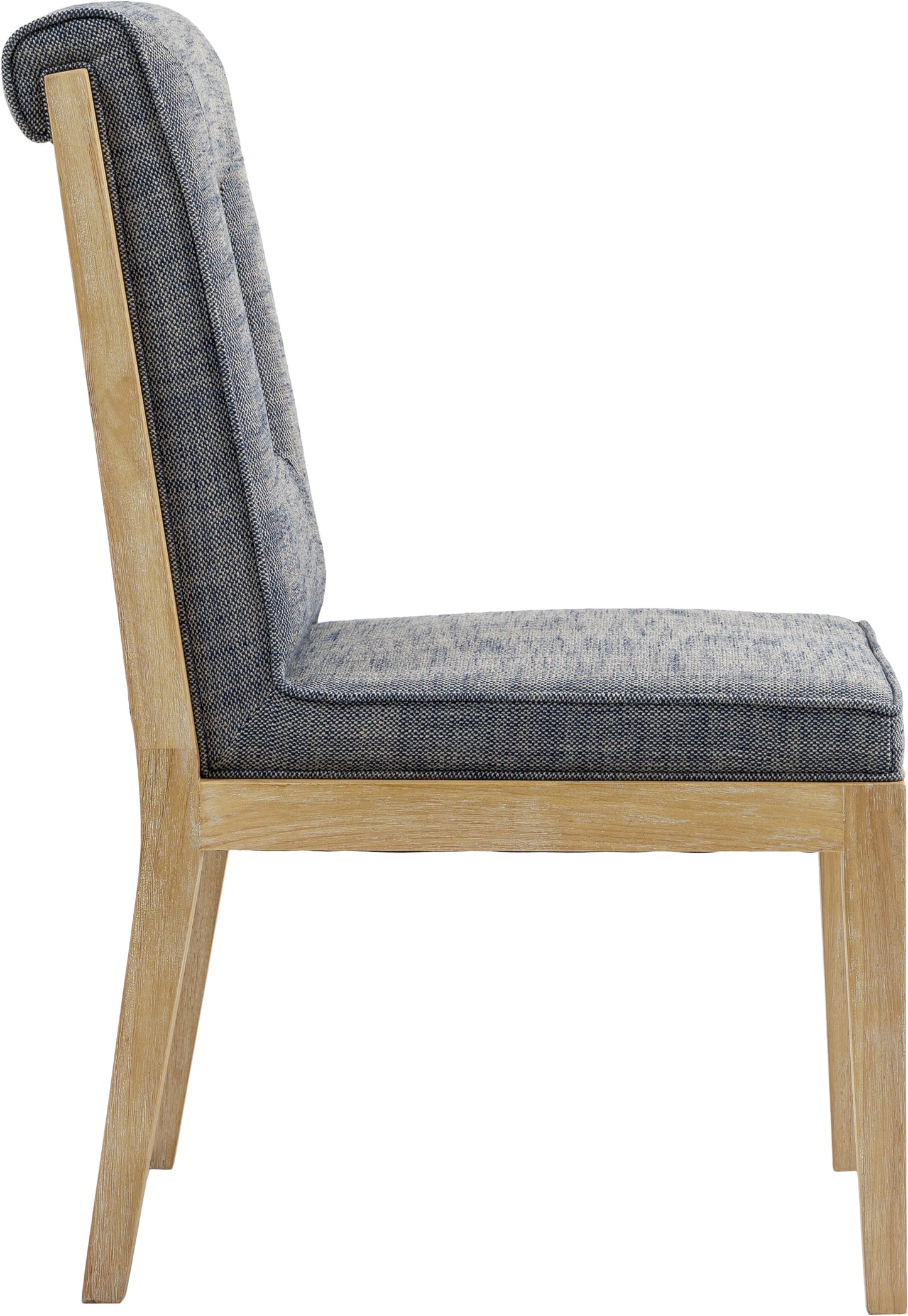 madrid navy linen textured fabric dining side chair