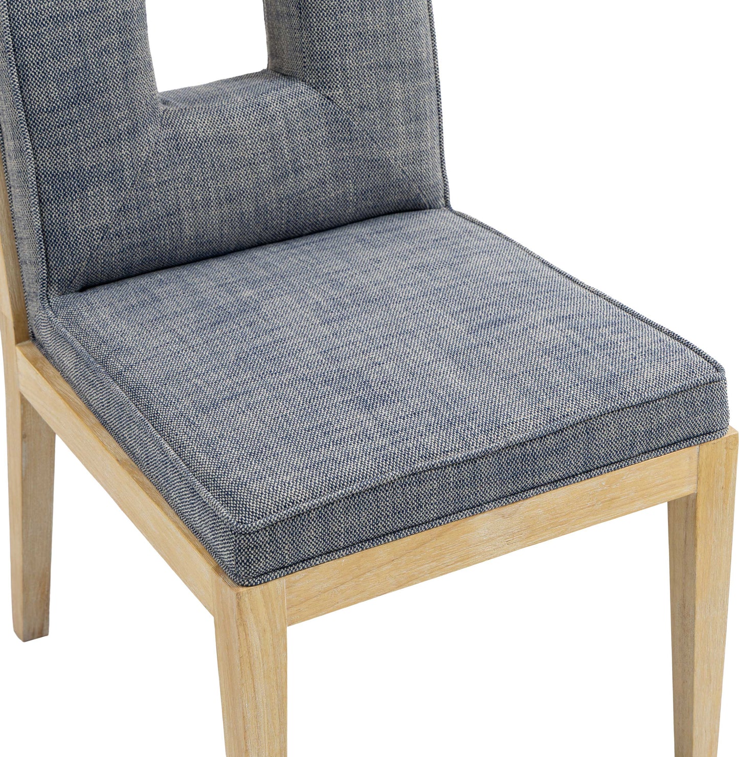 madrid navy linen textured fabric dining side chair