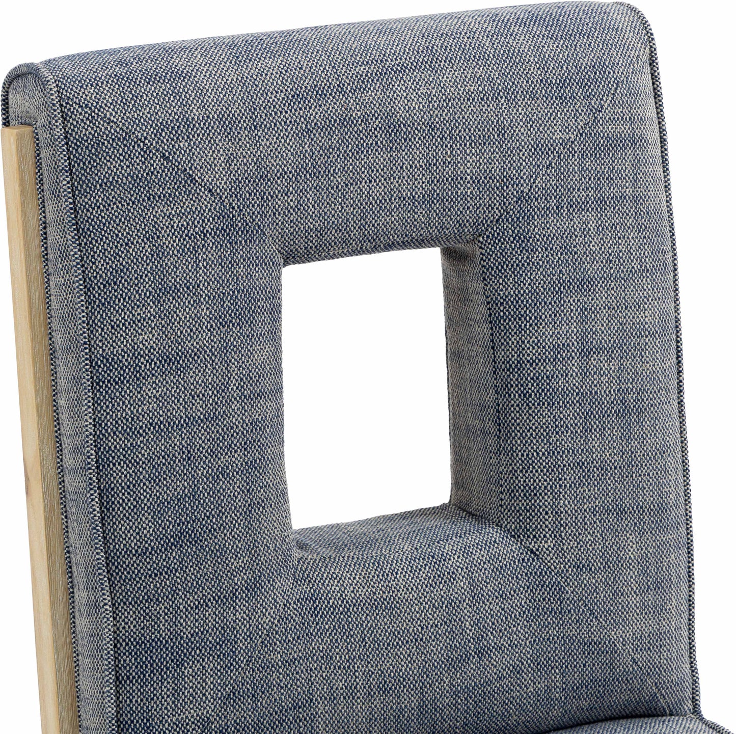 madrid navy linen textured fabric dining side chair