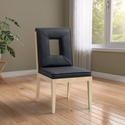 Madrid Black Vegan Leather Dining Side Chair