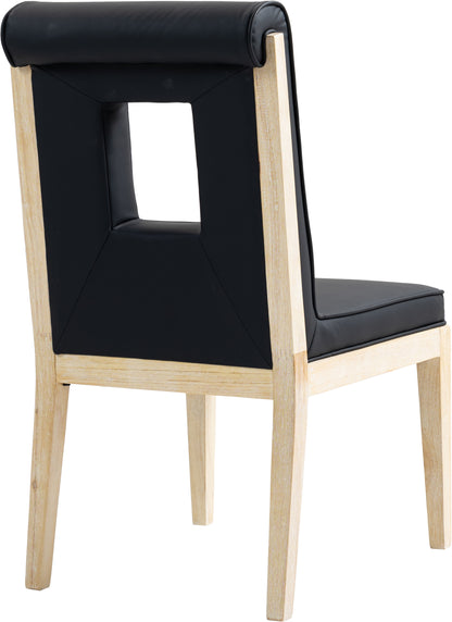 Madrid Black Vegan Leather Dining Side Chair