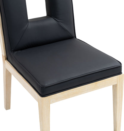 Madrid Black Vegan Leather Dining Side Chair