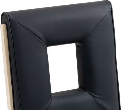 Madrid Black Vegan Leather Dining Side Chair