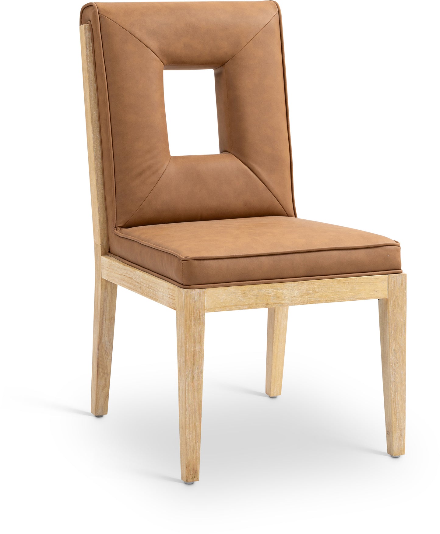 madrid cognac vegan leather dining side chair