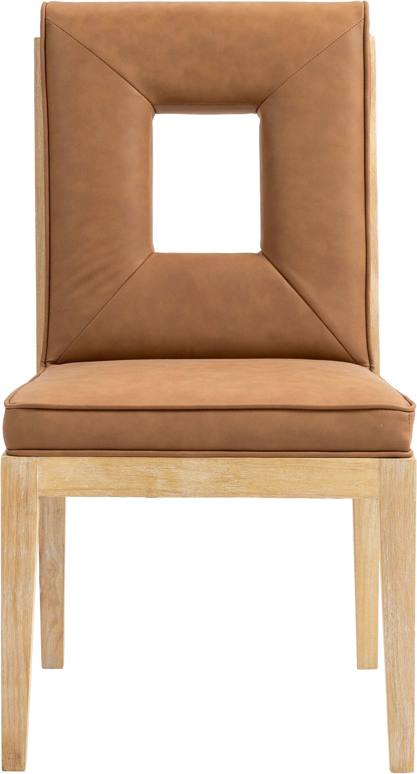 madrid cognac vegan leather dining side chair