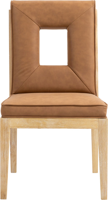 Madrid Cognac Vegan Leather Dining Side Chair