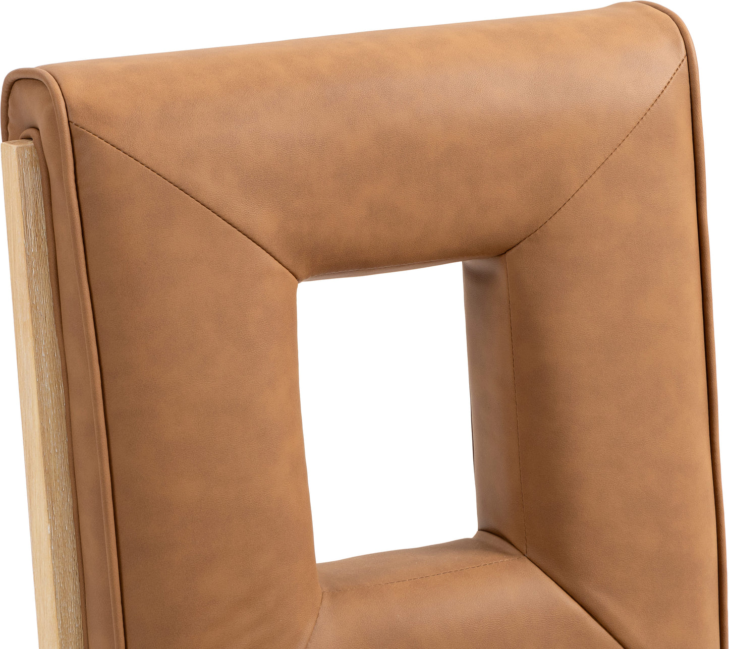 madrid cognac vegan leather dining side chair