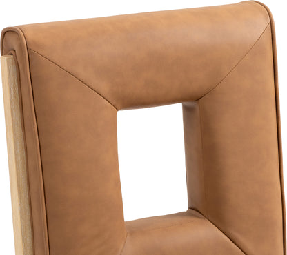 Madrid Cognac Vegan Leather Dining Side Chair