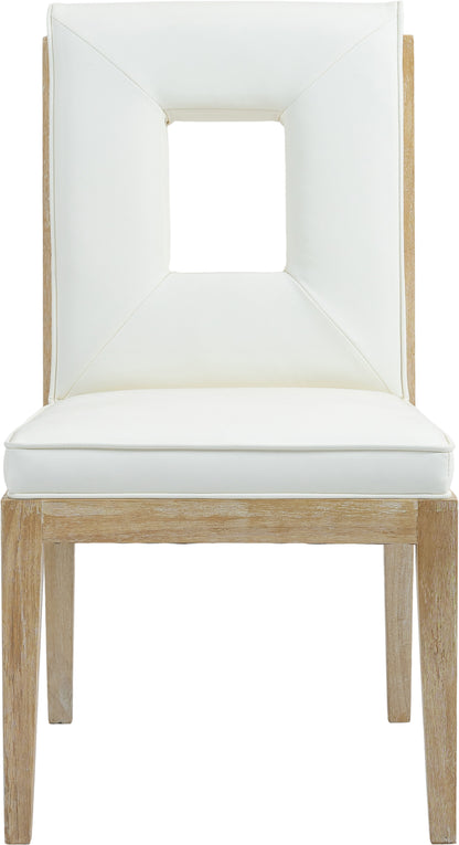 Madrid Cream Vegan Leather Dining Side Chair