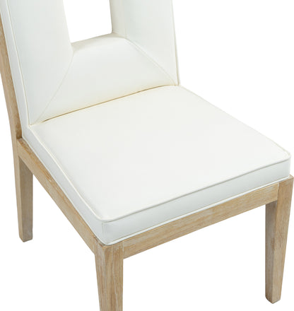 Madrid Cream Vegan Leather Dining Side Chair