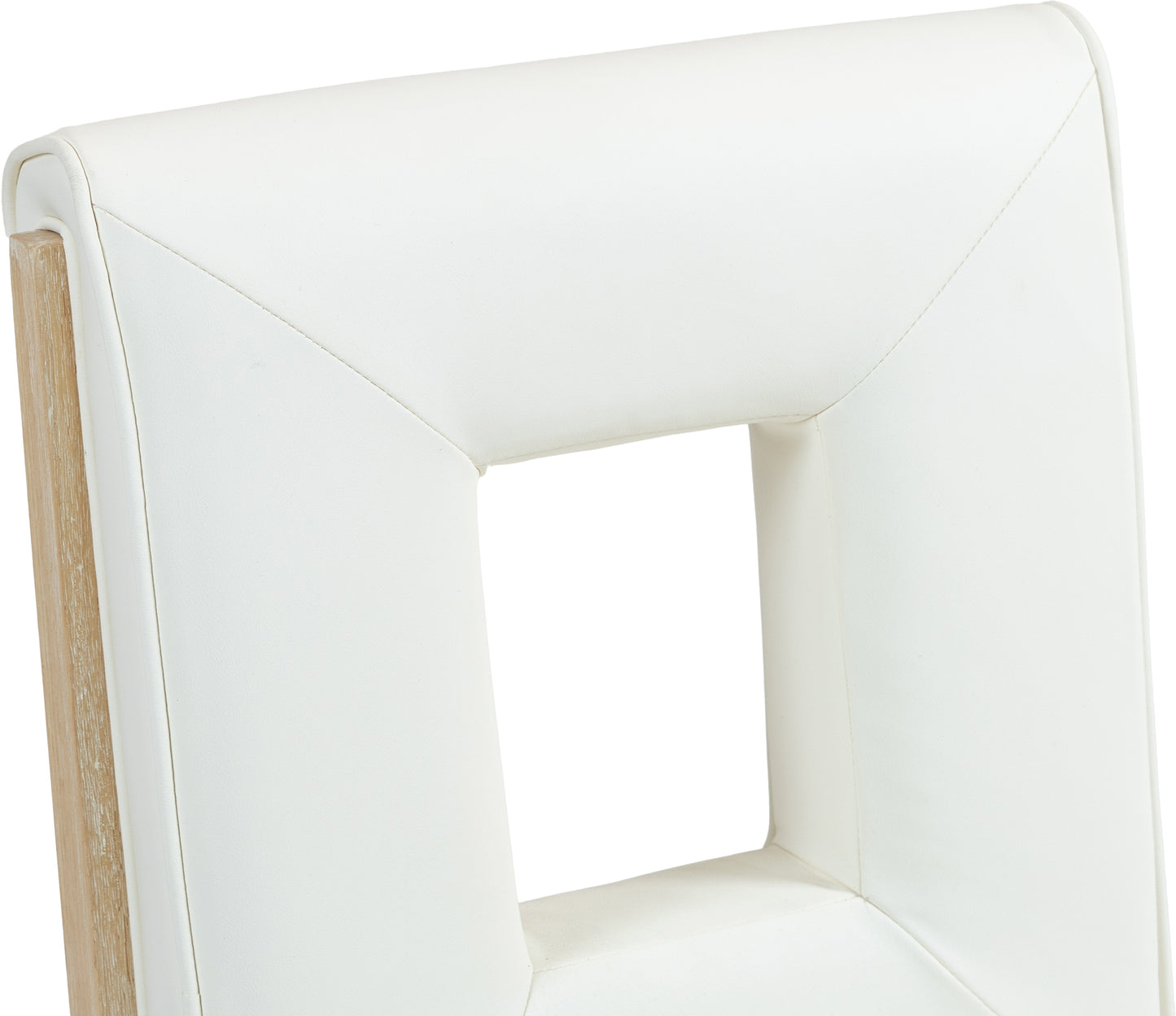 madrid cream vegan leather dining side chair