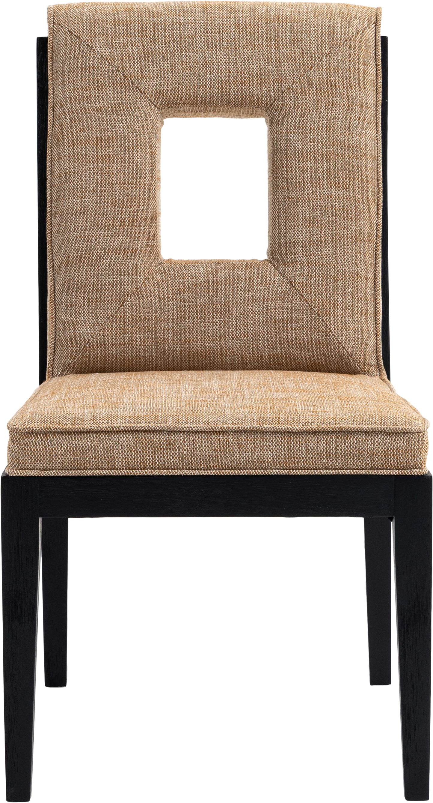 madrid cognac linen textured fabric dining side chair