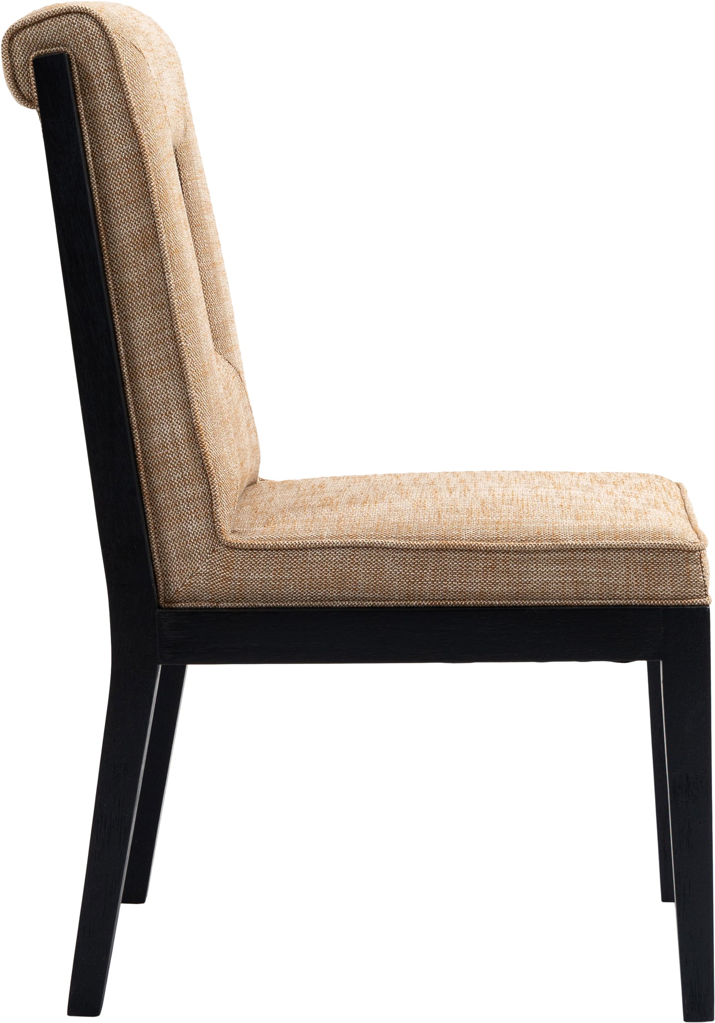 madrid cognac linen textured fabric dining side chair