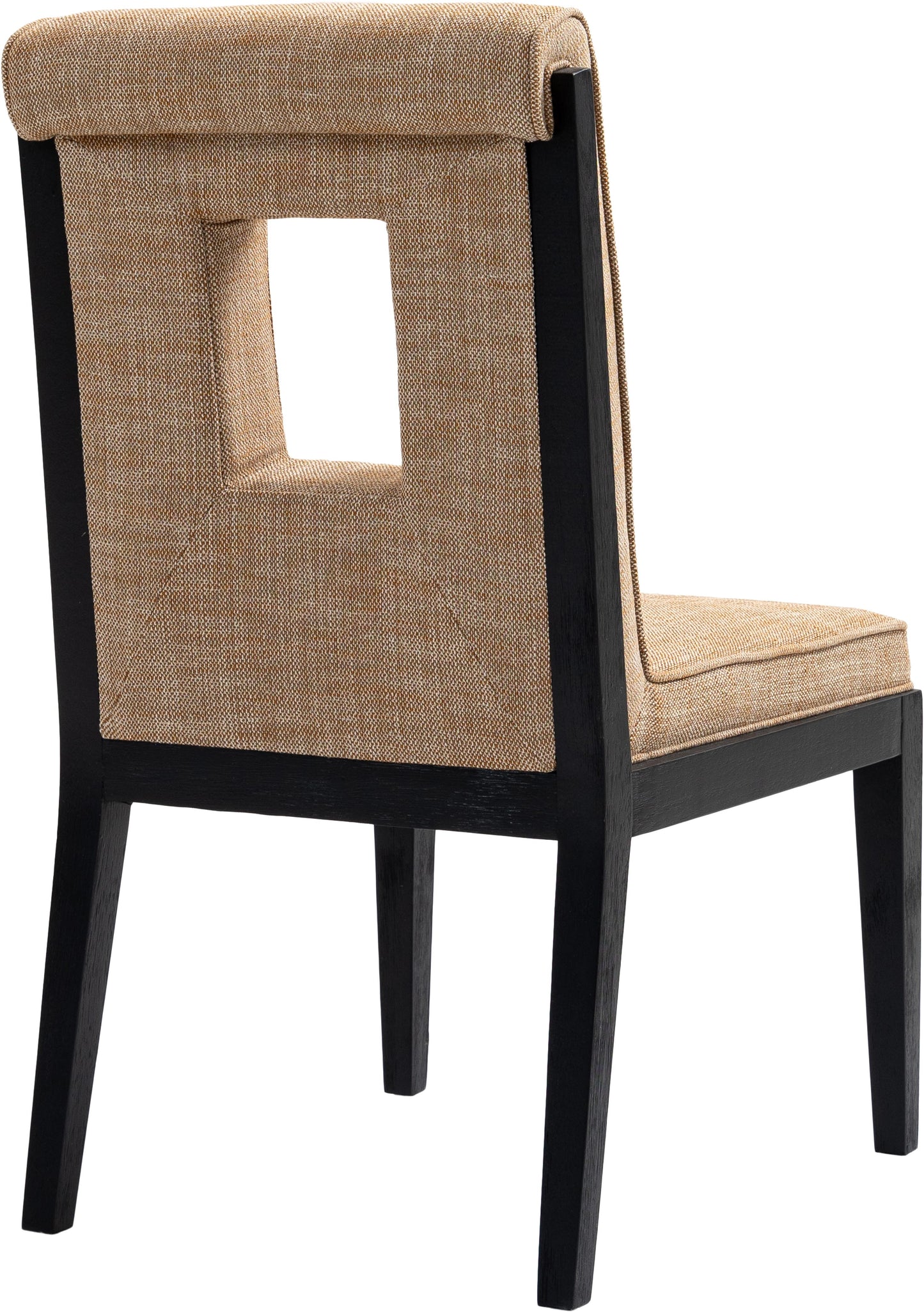 madrid cognac linen textured fabric dining side chair