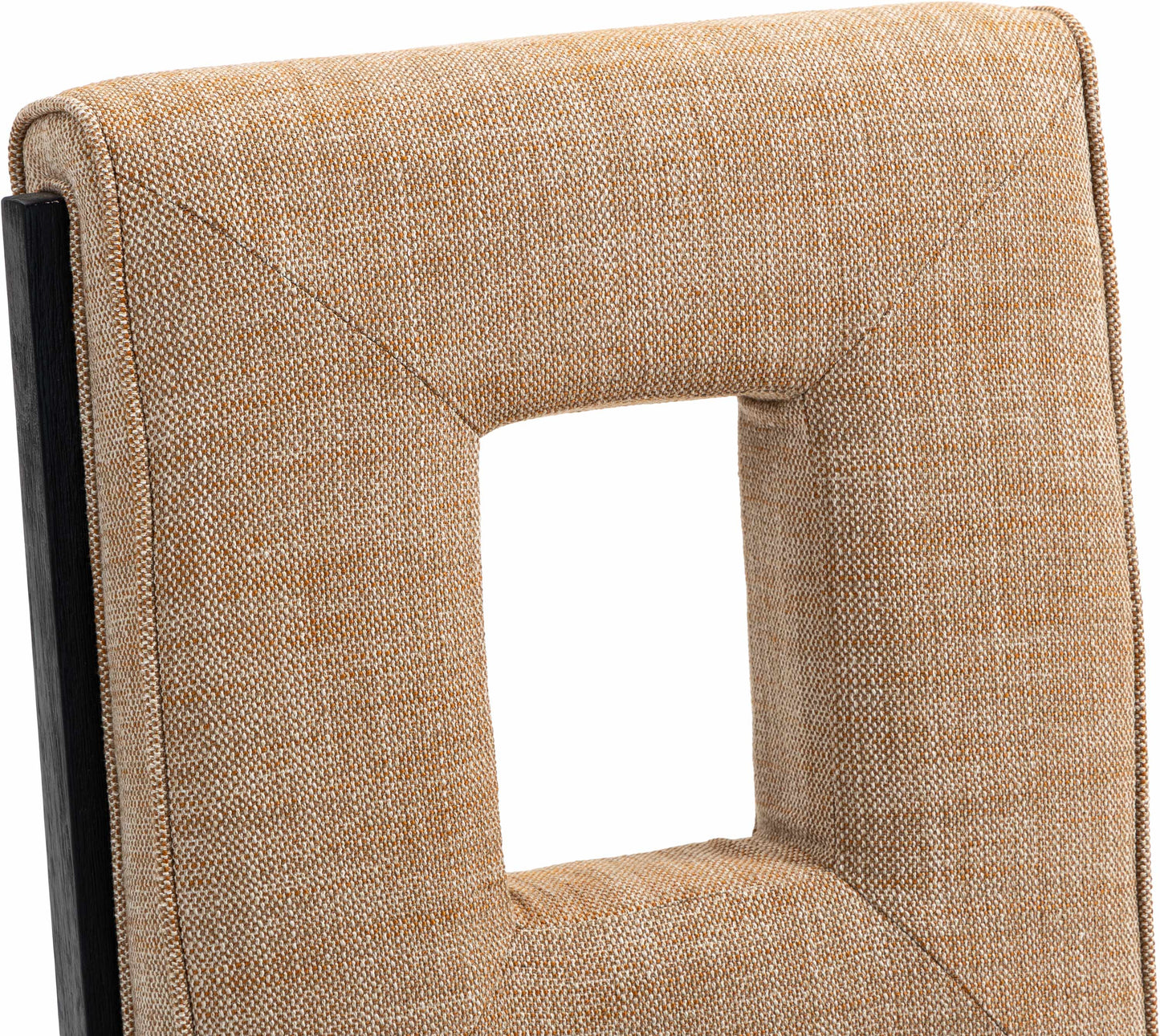 madrid cognac linen textured fabric dining side chair