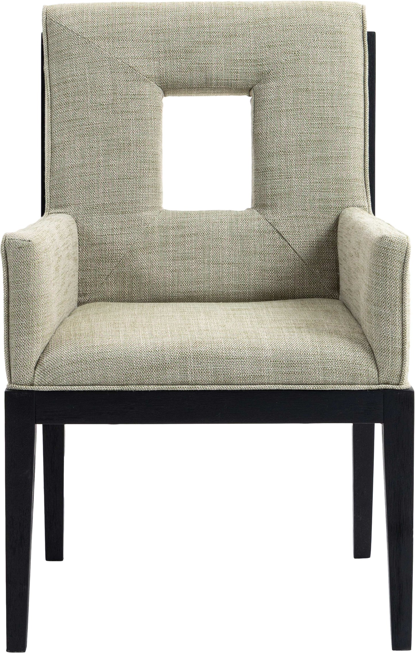 madrid green linen textured fabric dining arm chair