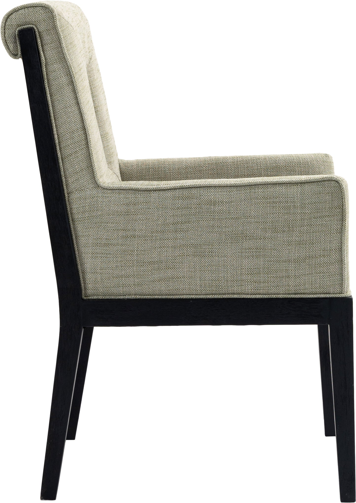 madrid green linen textured fabric dining arm chair