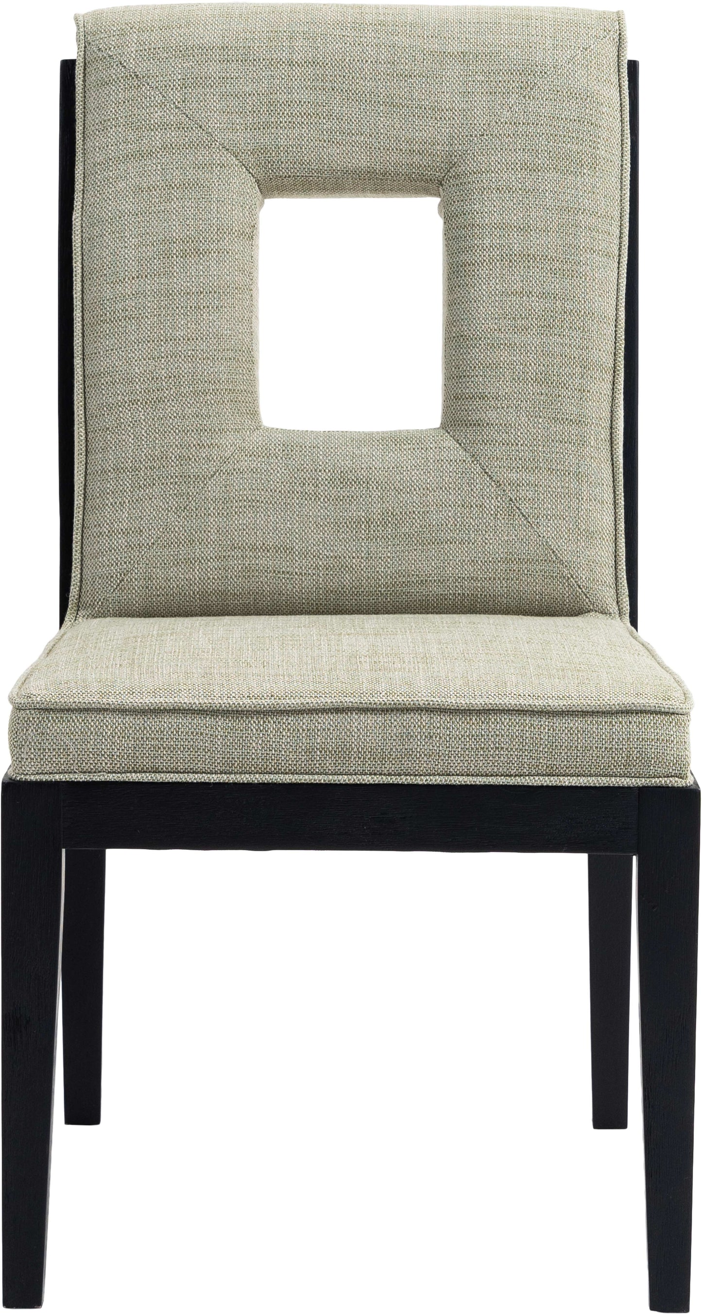 madrid green linen textured fabric dining side chair