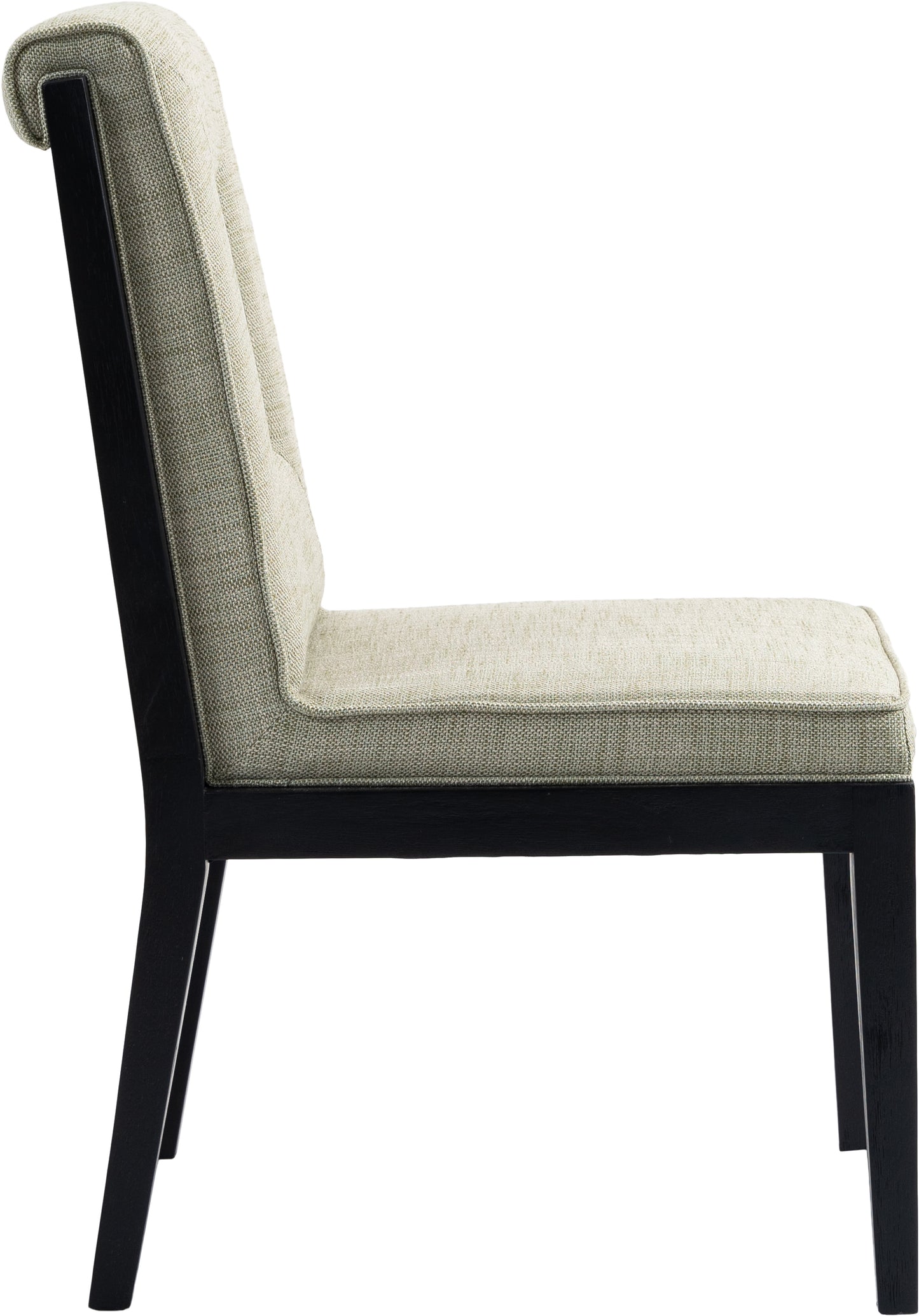 madrid green linen textured fabric dining side chair