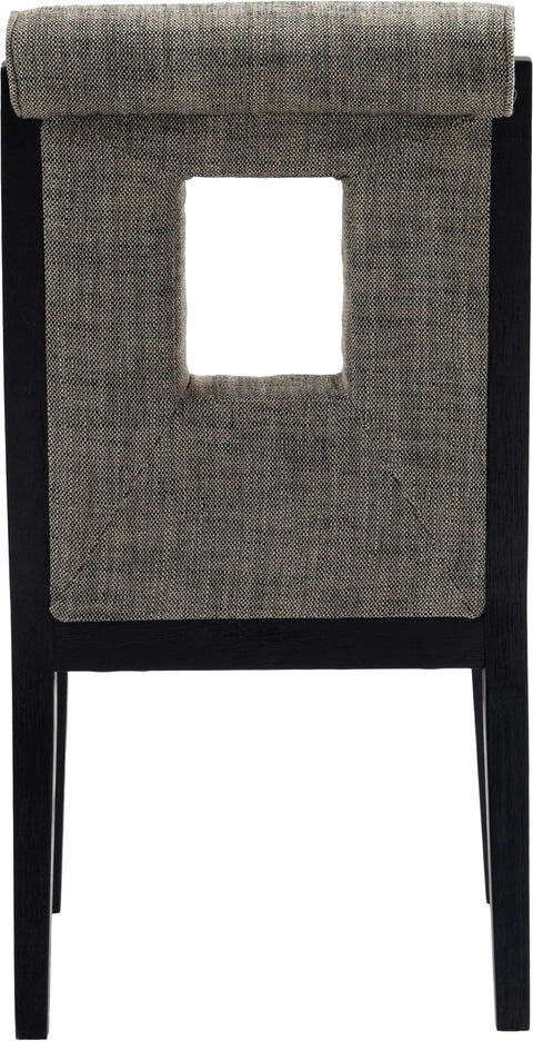 Kellan Grey Linen Textured Fabric Upholstered Dining Side Chair , 2-Piece (Style 2)