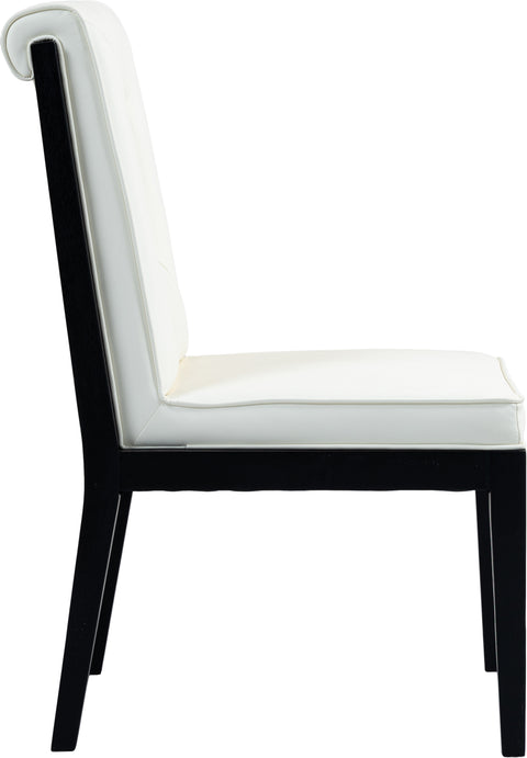 Kellan Cream Vegan Leather Upholstered Dining Side Chair , 2-Piece (Style 2)