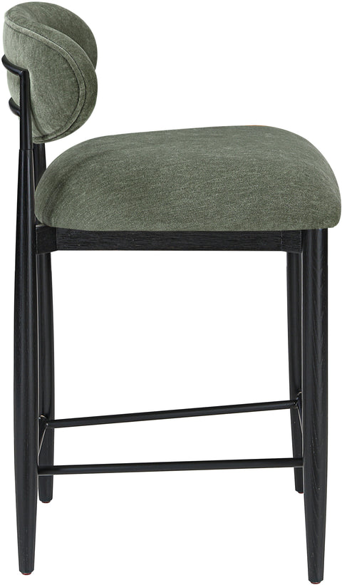 Harlow Olive Performance Fabric Upholstered Stool , 1 Piece (Style 4)