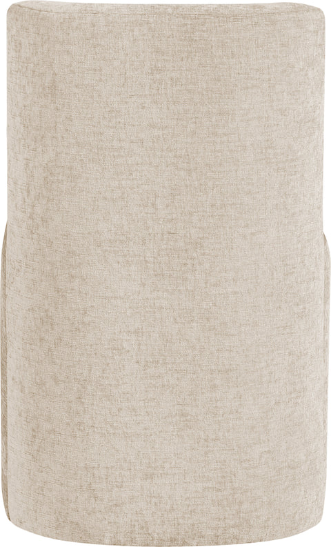 Linden Beige Chenille Performance Fabric Upholstered Dining Chair, 1 Piece
