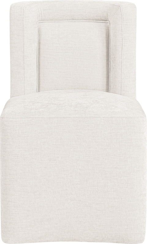 Linden Cream Chenille Performance Fabric Upholstered Dining Chair, 1 Piece