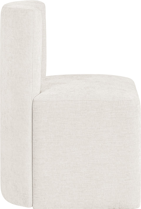 Linden Cream Chenille Performance Fabric Upholstered Dining Chair, 1 Piece