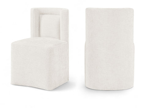 Linden Cream Chenille Performance Fabric Upholstered Dining Chair, 1 Piece