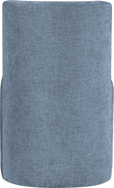 Farrah Light Blue Chenille Performance Fabric Upholstered Dining Chair, 1 Piece