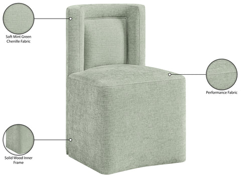 Linden Mint Chenille Performance Fabric Upholstered Dining Chair, 1 Piece
