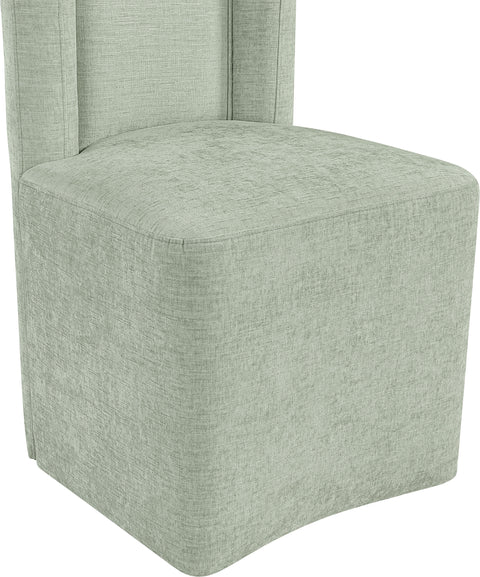 Linden Mint Chenille Performance Fabric Upholstered Dining Chair, 1 Piece