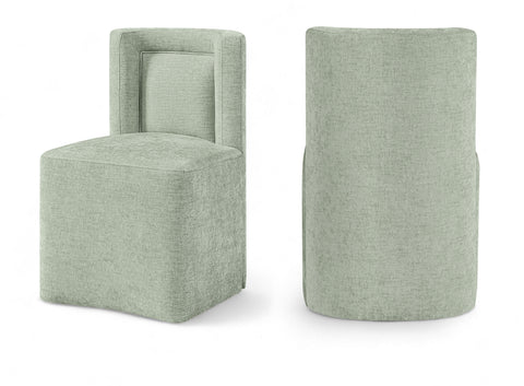 Linden Mint Chenille Performance Fabric Upholstered Dining Chair, 1 Piece