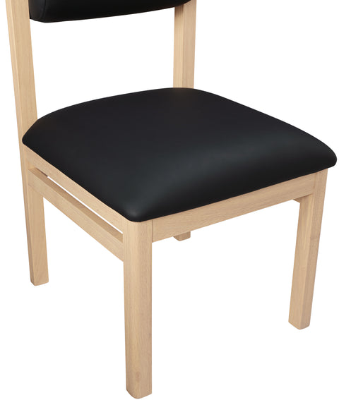Marlow Black Vegan Leather Upholstered Dining Chair , 2-Piece (Style 1)