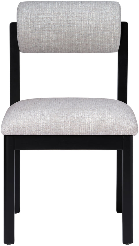 Marlow Grey Linen Textured Fabric Upholstered Dining Chair, 2-Piece