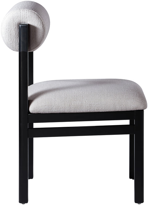 Marlow Grey Linen Textured Fabric Upholstered Dining Chair, 2-Piece
