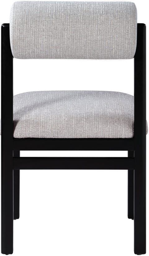 Marlow Grey Linen Textured Fabric Upholstered Dining Chair, 2-Piece