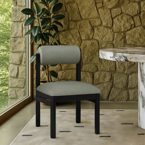 Marlow Green Vegan Leather Upholstered Dining Chair, 2-Piece