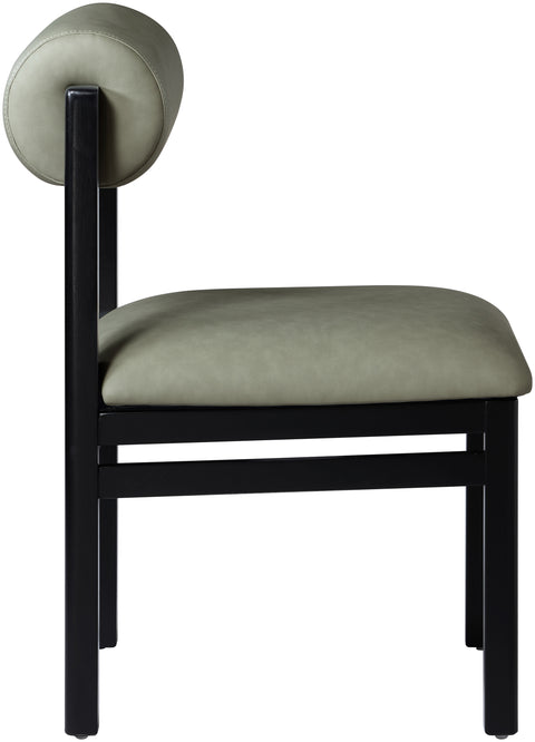 Marlow Green Vegan Leather Upholstered Dining Chair, 2-Piece