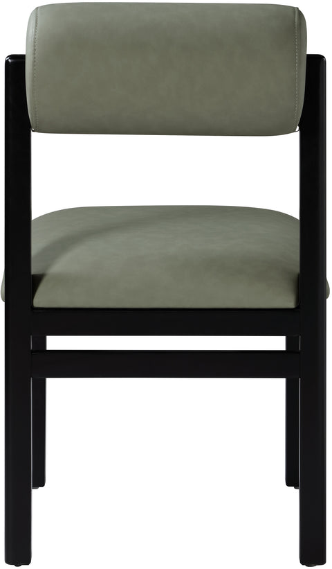 Marlow Green Vegan Leather Upholstered Dining Chair, 2-Piece