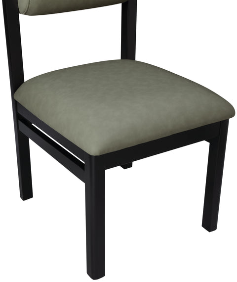 Marlow Green Vegan Leather Upholstered Dining Chair, 2-Piece
