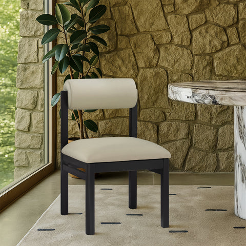 Marlow Taupe Vegan Leather Upholstered Dining Chair, 2-Piece