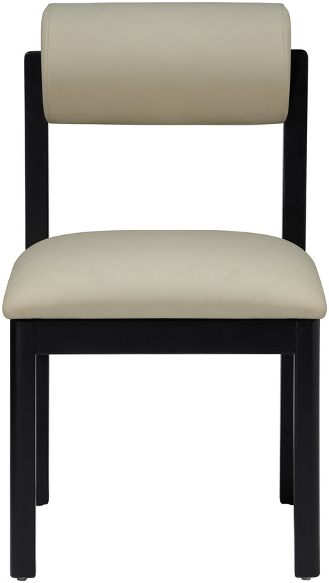 Marlow Taupe Vegan Leather Upholstered Dining Chair, 2-Piece